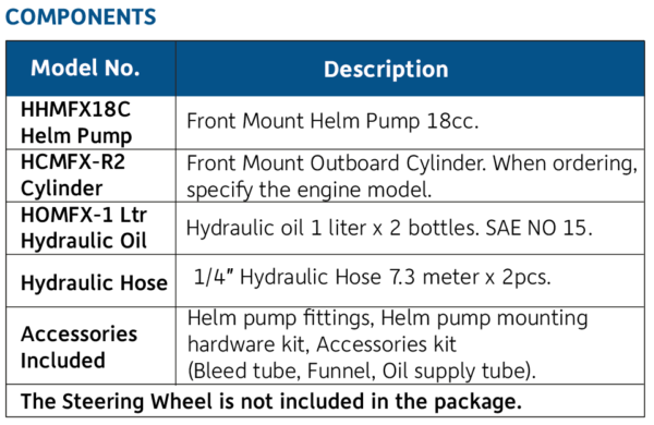 سیستم فرمان هیدرولیک قایق M-FLEX - Hydraulic Steering System - 150HP - تصویر 2